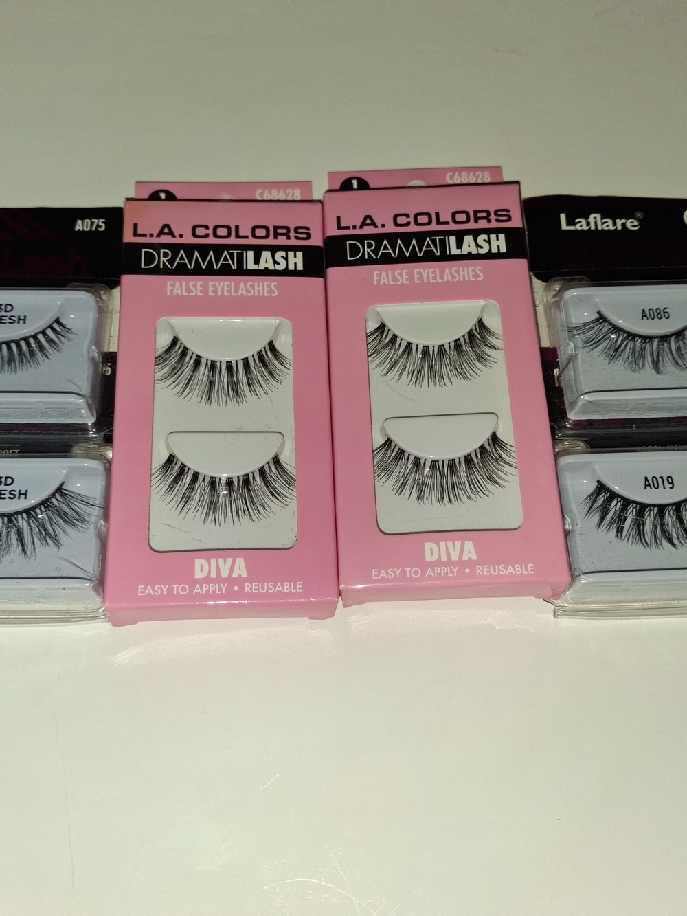 6-Pk False Eyelashes Set – Laflare 3D French Lash & L.A. Colors Dramati Lash